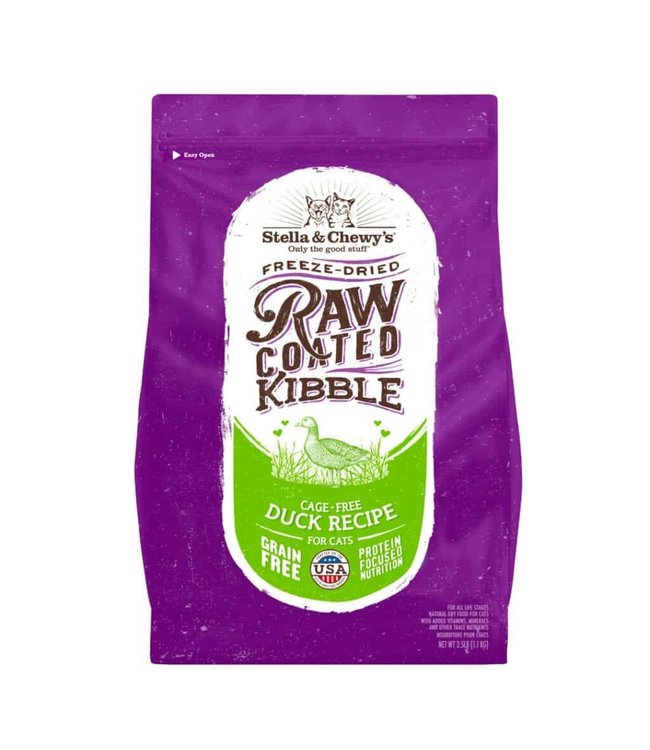 Cage-Free Duck Recipe Raw Coated Kibble Dry Cat Food