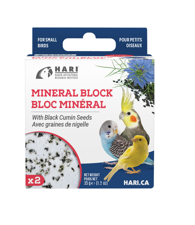 HARI Mineral Block for Small Birds - Black Cumin Seeds - 35 g - 2 pack