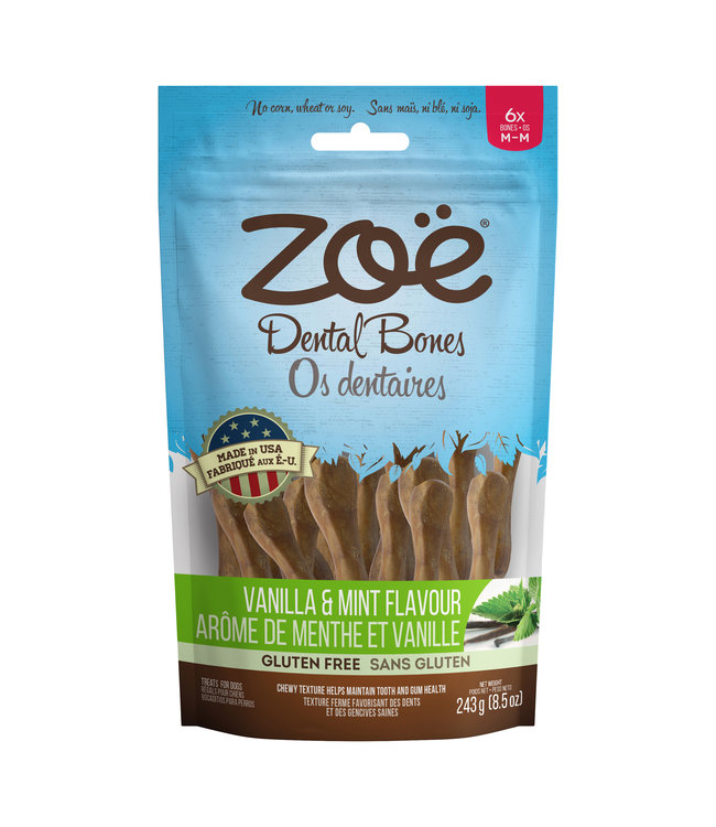 Zoe Dental Bones - Vanilla and Mint Flavour - Medium - 243 g (8.5 oz)