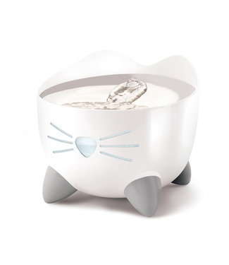 Catit PIXI Fountain - White with Stainless Steel Top - 2.5 L