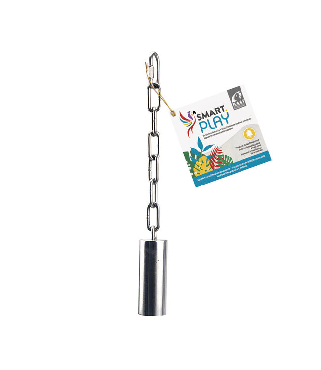 HARI SMART.PLAY Enrichment Parrot Toy - Stainless Steel Bell