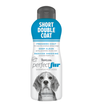 TropiClean Perfect Fur Short Double Coat Shampoo Dog 16oz