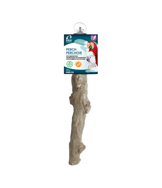 HARI Java Coffee Wood Perch for Large x x large Parrots - 5 cm (2 in) diameter x 42 cm (16.5 in) L