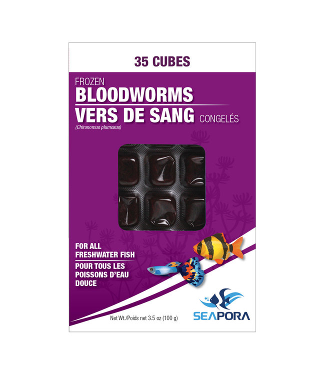 Seapora Seapora Frozen Bloodworms - 35 Cubes - 100 g