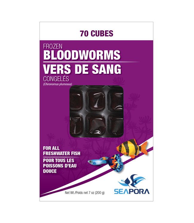 Seapora Seapora Frozen Bloodworms - 70 Cubes - 200 g