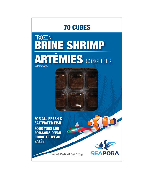 Seapora Seapora Frozen Brine Shrimp - 70 Cubes - 200 g