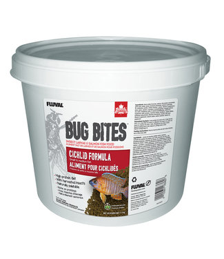 Fluval Nutrafin Bug Bites Cichlid Formula - Medium to Large Fish - 1.4-2.0 mm granules - 1.7 kg (3.7 lbs)
