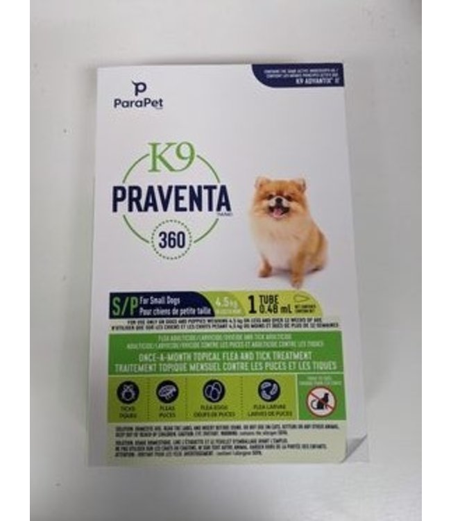 K9Praventa 360 for Small Dogs 4.5 kg or Less - Single Pack (1 Tube)
