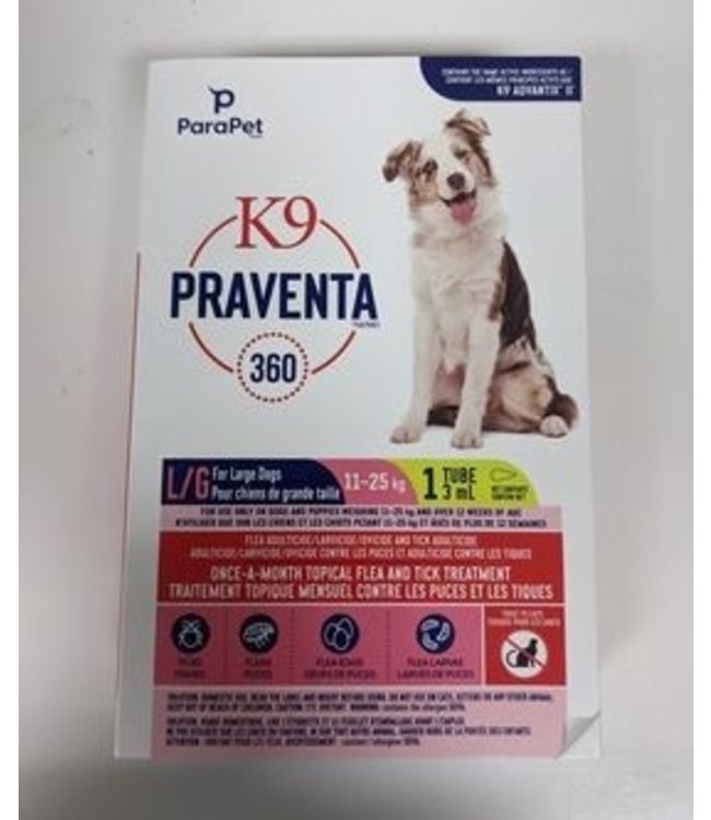 Praventa 360 for Large Dogs 11 to 25 kg - Single Pack (1 Tube)