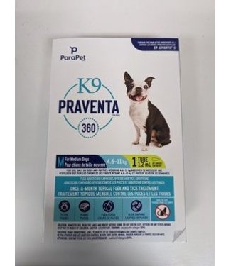 K9Praventa 360 for Medium Dogs 4.6 to 11 kg - Single Pack (1 Tube)