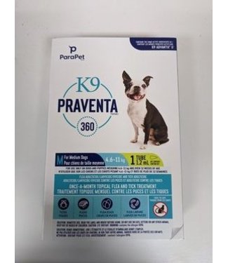 Praventa 360 for Medium Dogs 4.6 to 11 kg - Single Pack (1 Tube)