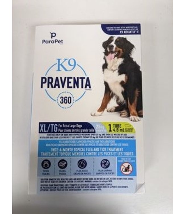 Praventa 360 for Extra Large Dogs 25 kg or More - Single Pack (1 Tube)