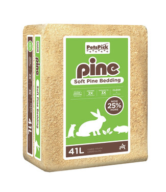 Premier Pet Pet’s Pick Soft Pine Wood Bedding for Small Animals 41L