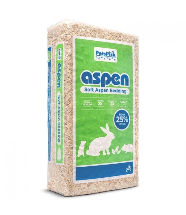 Pets Pick Soft Aspen Wood Bedding for Small Animals 41L