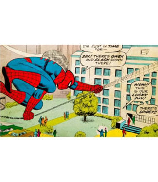Skaffles Marvel Spiderman Aquarium Background  10g (20in x 20in)