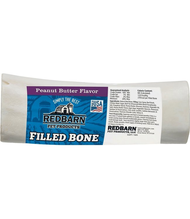 Red Barn Natural Filled Bone Large Peanut Butter for Dogs