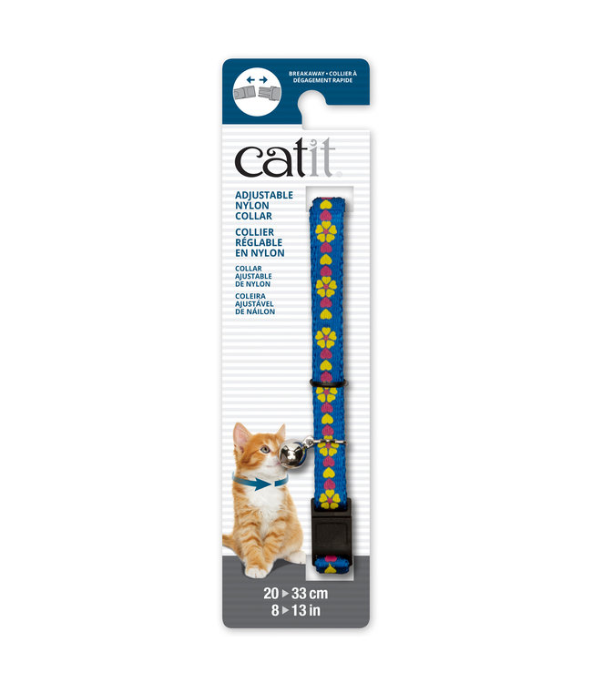 Catit Catit Nylon Cat Collar Blue Flower 20-33cm