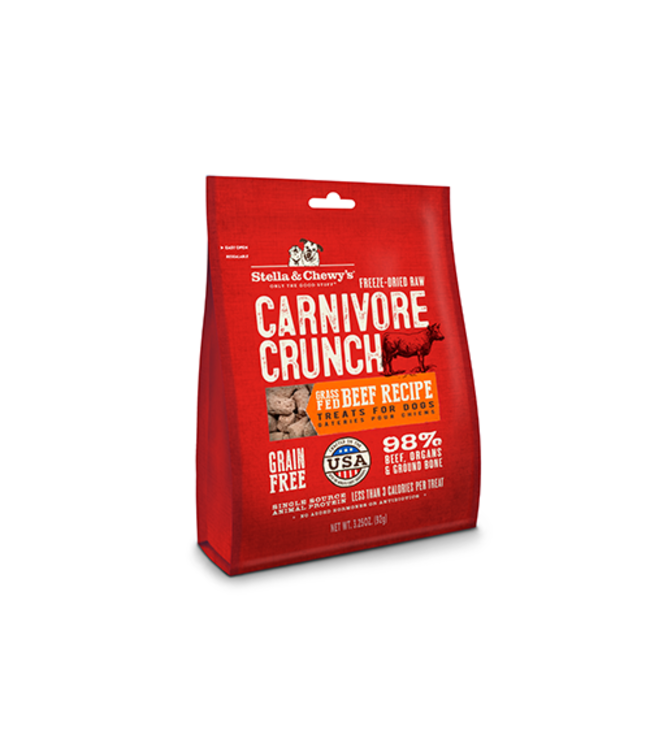Carnivore Crunch Grass-Fed Beef Dog Treats 3.25 oz