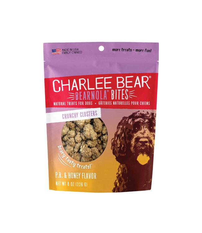 Charlee Bear Bearnola Bites Crunchy Clusters P.B. & Honey Flavour Treats for Dogs 226 g (8 oz)