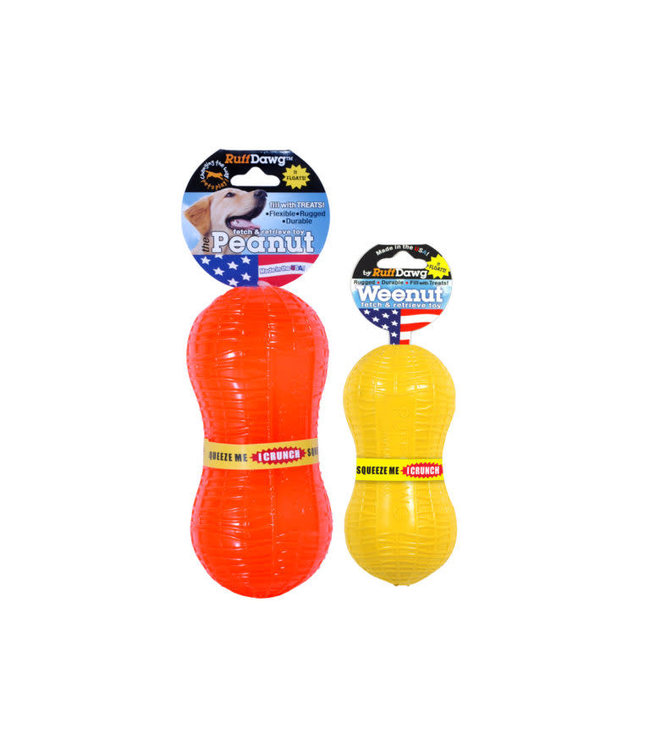 Peanut Crunch Retrieving Toy for Dogs (Assorted Colours) 6in
