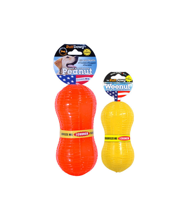 Peanut Retrieving Toy for Dogs (Assorted Colours) 6in