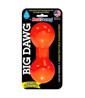 Big Dawg Barbell Indestructible Retrieving Toy for Dogs (Assorted Colours) 6in
