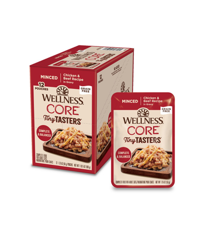 Wellness CORE Tiny Tasters Minced Chicken & Beef Recipe in Gravy for Cats 50 g