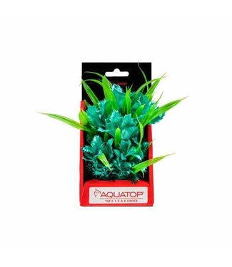 Aquatop Boxed Vibrant Passion Turquoise 6 inch Weighed Base Plant
