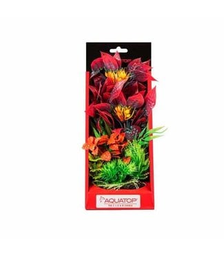 Aquatop Boxed Vibrant Wild Mixed Red 10 inch Weighed Base Plant