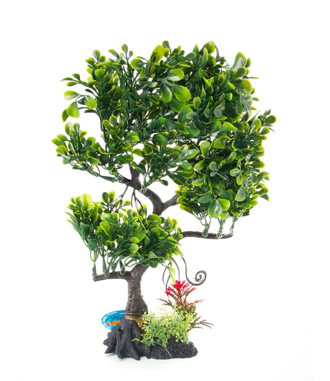 Aqua-Fit Green Juniper Bonsai Plastic Plant 11in