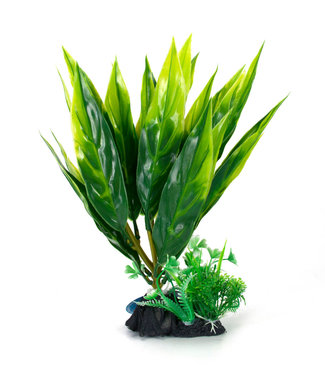 Aqua-Fit Light Green Broad Leaf Plastic Plant 8in