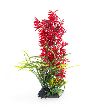 Aqua-Fit Red Leaf Plastic Plant 11in