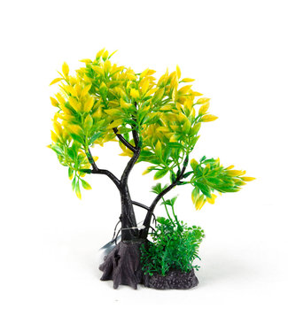 Aqua-Fit Yellow Juniper Bonsai Plastic Plant 7in