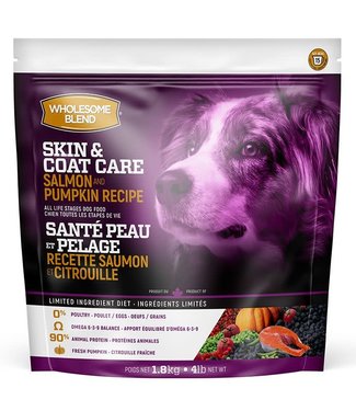 Wholesome Blend All Life Stages Grain Free Skin & Coat - Salmon & Pumpkin for Dogs 1.8kg (4 lb)
