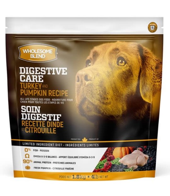 Wholesome Blend All Life Stages Grain Free Digestive Care - Turkey & Pumpkin for Dogs 1.8kg (4 lb)