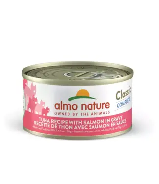 Almo Nature Classic Complete Tuna with Salmon in Gravy Can for Cats 70g