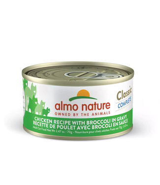 Almo Nature Classic Complete Chicken with Broccoli in Gravy Can for Cats 70g