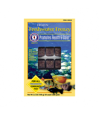 San Francisco Bay Brand Freshwater Frenzy Frozen Fish food Cubes 100g (3.5 oz)