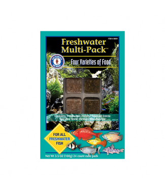 San Francisco Bay Brand Freshwater Multi-Pack Frozen Fish Food Cubes 100g (3.5oz)