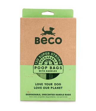Super Strong Unscented Doggy Poop Bags with Handles - 120 Bags