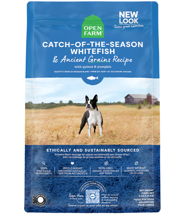 Open Farm Catch of the Season Whitefish Grain Free Kibble for Dogs