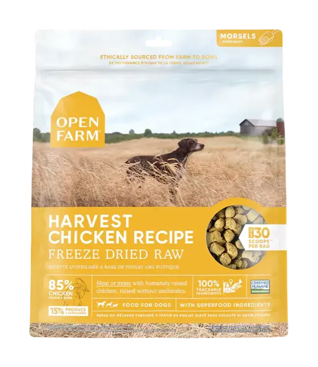 Open Farm Freeze Dried Raw Harvest Chicken Recipe for Dogs