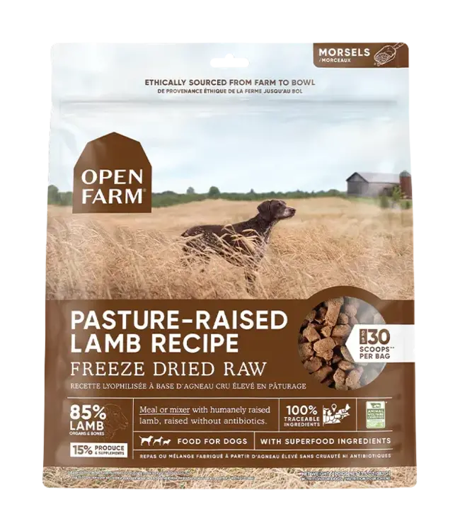 Open Farm Freeze Dried Raw Pasture-Raised Lamb Recipe for Dogs