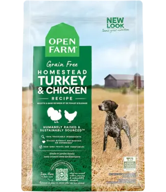 Open Farm Homestead Turkey & Chicken Grain Free Kibble for Dogs