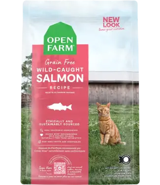 Open Farm Wild Caught Salmon Grain Free Kibble for Cats 4 lb