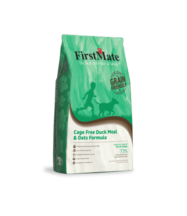 FirstMate Grain Friendly Cage Free Duck Meal & Oats Formula for Dogs