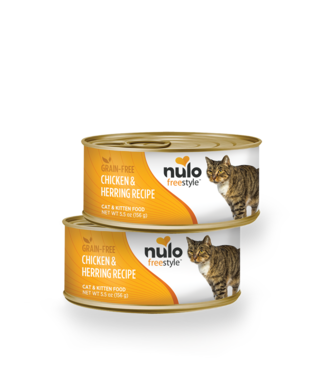 Nulo Freestyle Grain Free Chicken & Herring Recipe Cans for Cats & Kittens 156 g (5.5 oz)