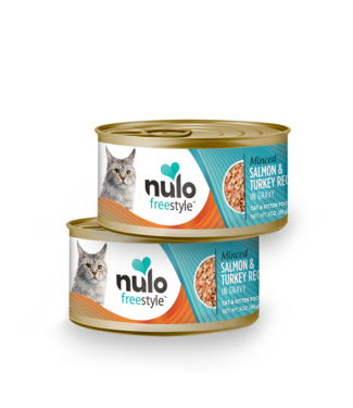 Nulo Freestyle Grain Free Minced Salmon & Turkey Recipe Cans for Cats & Kittens 85 g (3 oz)