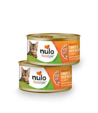 Nulo Freestyle Grain Free Minced Turkey & Duck Recipe Cans for Cats & Kittens 85 g (3 oz)