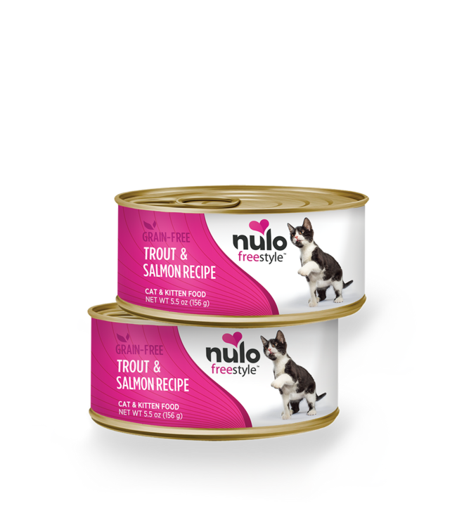 Nulo Freestyle Grain Free Trout & Salmon Recipe Cans for Cats & Kittens 156 g (5.5 oz)